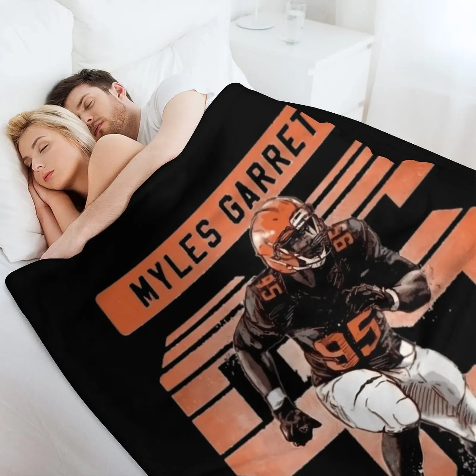Одеяло Myles Garrett 95 для любителей Cleveland Browns декоративное одеяло дивана походные