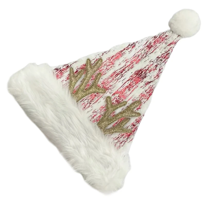 Толстая теплая рождественская шапка плюшевая шляпа с рогом оленя Санта-Клауса