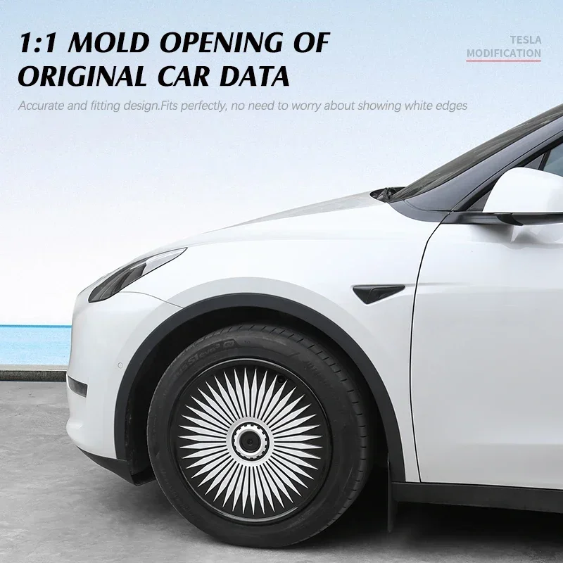 4 шт. крышка ступицы для Tesla Model Y 19-дюймовая автомобильные сменные колпаки полная