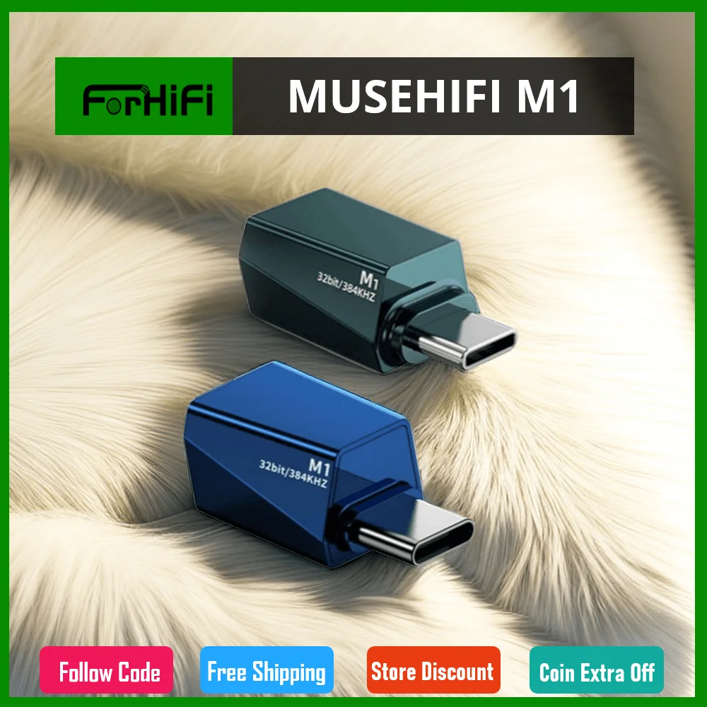 

MUSEHIFI M1 Type-C to 3.5mm Decoding Amp/DAC 384kHz/32bit Audio Adapter Chip apply to 7HZ Timeless Dioko S12 ATOM2