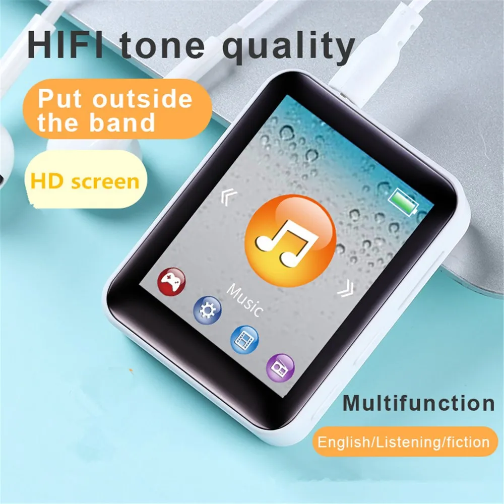 

Mini MP3 Music Player External Playback Student Walkman E-Book/Recording Music Player Bluetooth 5.0 Portable MP4 Touch Screen