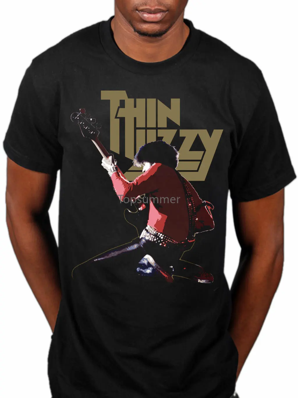 Thin Lizzy Phil Lynott Live Rock Band Merch Skid Row Dare Gift Print T-Shirt Hip Hop Tee T Shirt New Arrival