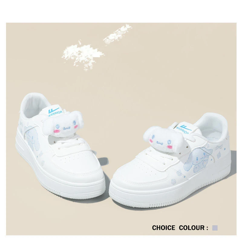 

Кавайная обувь Sanrio Cinnamoroll ручная роспись на плоской подошве Аниме фигурки студентов Нескользящие износостойкие удобные рождественские под...