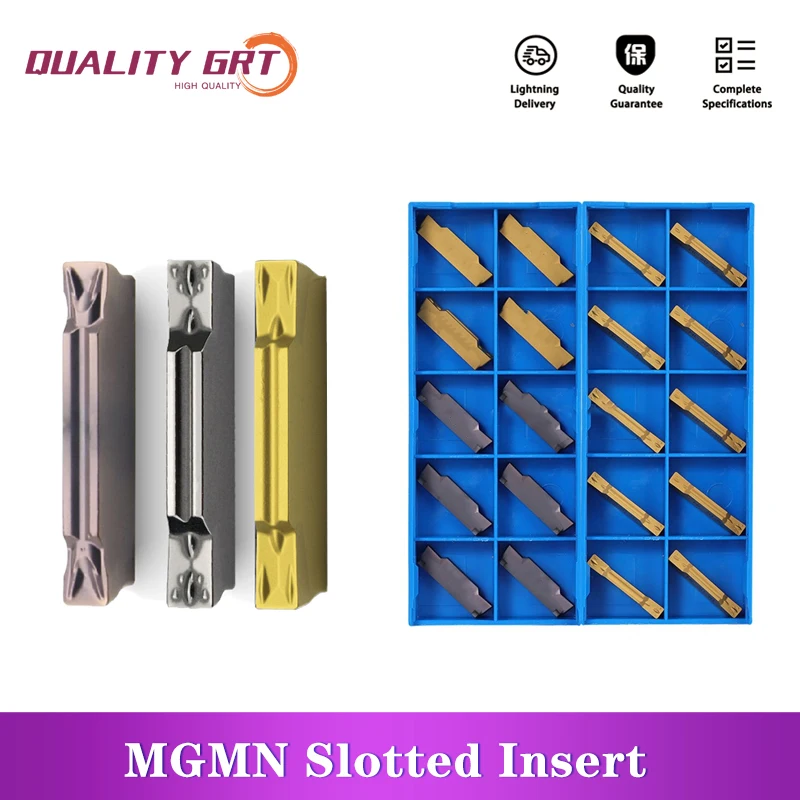 Q.Grt Slotted Insert MGMN150 MGMN200 MGMN250 MGMN300 Lathe CNC tool carbide blade cut-off and grooving tool Tie-in MGEHR