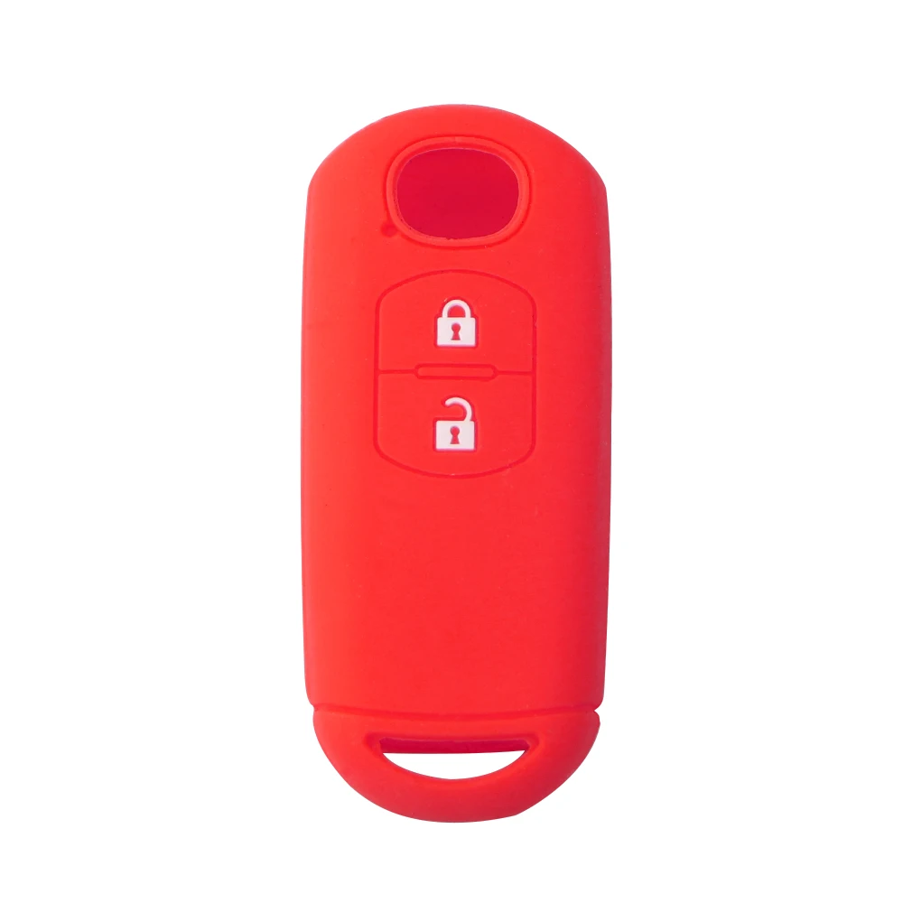 Мягкий силиконовый резиновый чехол для автомобильного ключа чехол подходит для Mazda 2 3 5 6 8 Atenza CX5 CX-7 CX-9 RX Smart чехол для ключа с 2 кнопками