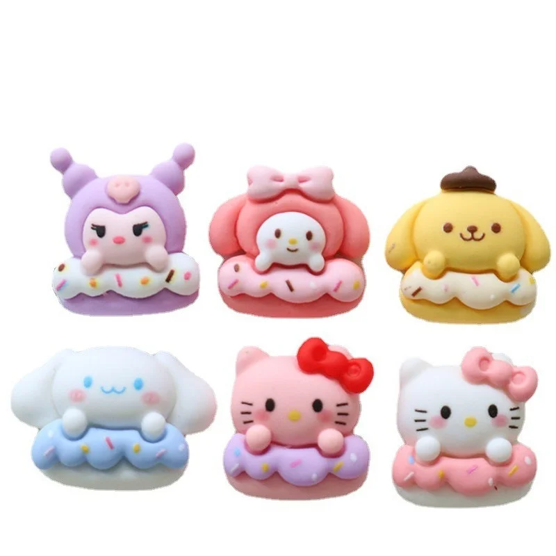 

Sanrio Cartoon Resin Sheep Flat Back Sticker Phone Case Miniature Art Decal Hair Clip Ornament DIY Scrapbook Decoration Supplies