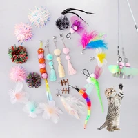 interactive toy for cat teasing stick replacement head lollipop for cats feather toys for cats pet supplies