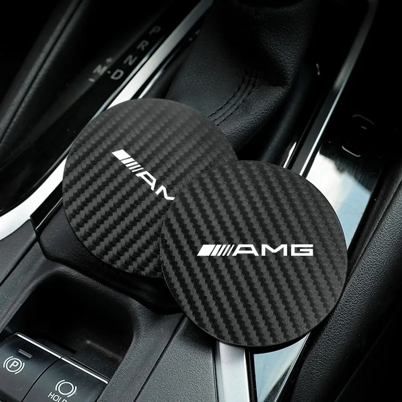 2 шт. автомобильные коврики для чашек Mercedes Benz AMG E S C A B Class GLE GLS CLS GLC CLA GLA GLK