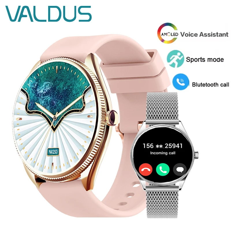 Фото VALDUS VL60 Pro 2025 Новые умные часы для женщин и мужчин AMOLED-экран Bluetooth-вызов IP68 Водонепроницаемые фитнес-спортивные умные часы в подарок №1