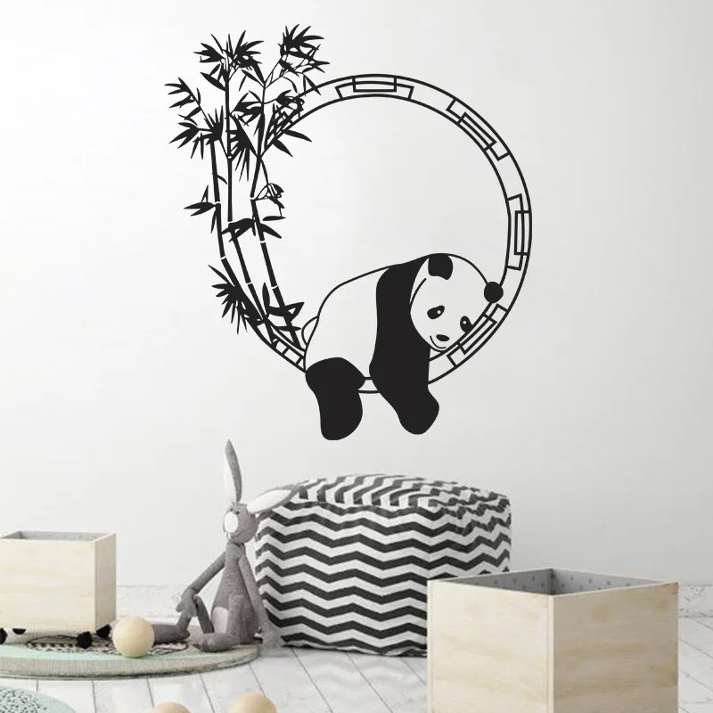 

Bamboo Panda Animal Wall Stickers Decal For Living Room Bedroom Background Art Decoration Wall Sticker Decor Home Decoration