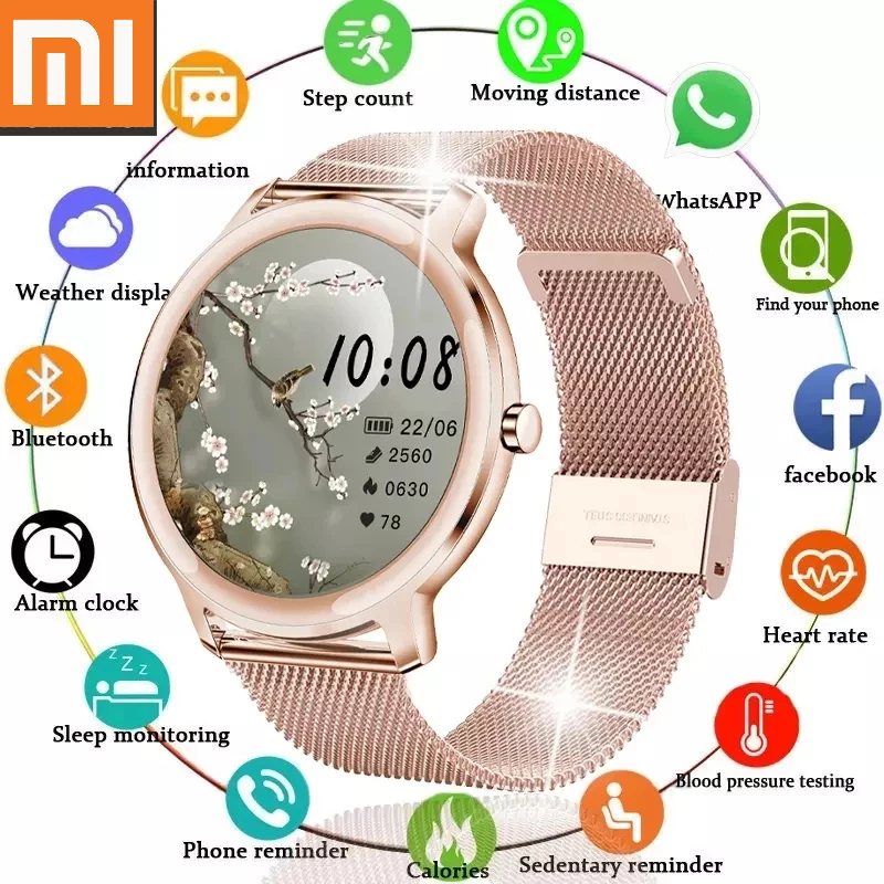 

XIAOMI New Ladies Smart Watch Women Waterproof Fitness Tracker For Xiaomi Huawei Phone Health Music Heart rate Smartwatch Woman