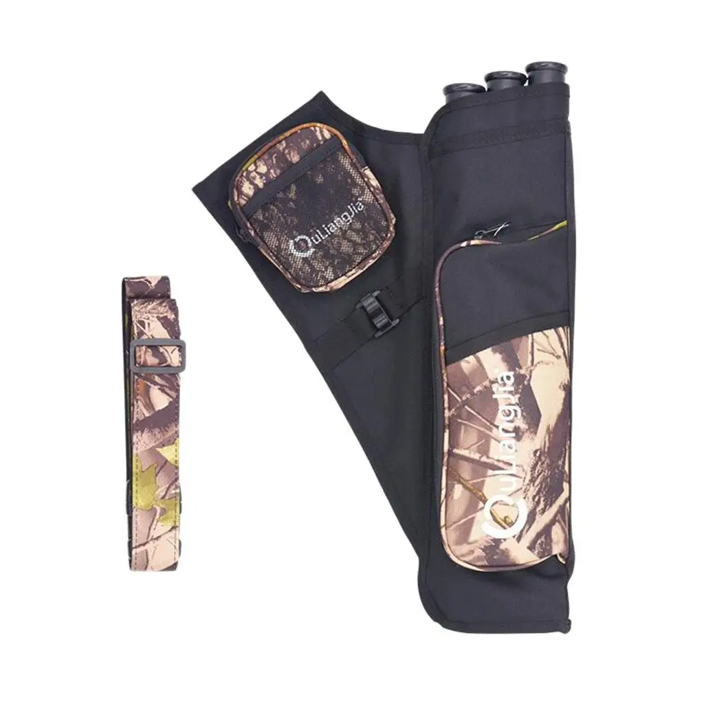 

Outdoor Hunting Three-Tubes Archery Arrow Hip Quiver Holder Adjustable Belt Bag Pouch Case Replacement Compound Bow Accessory