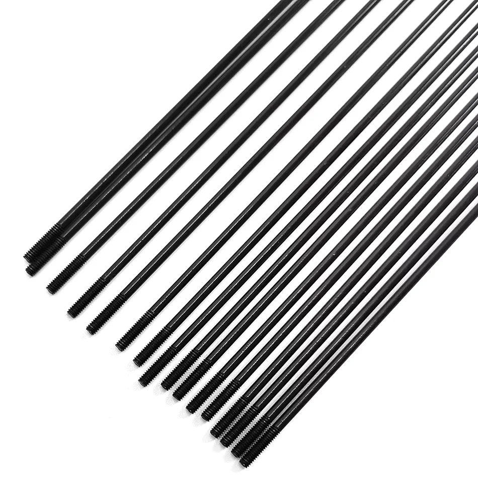 Bicycle Spokes  SAPIM Champion 2.0 Round Spokes J-bend/straight Pull Head Bicycle Spokes Black Bicycle Spokes with Copper Cap