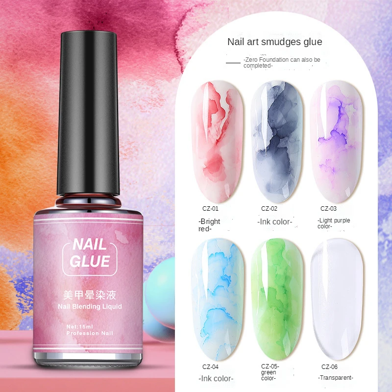 

15ML Color Blooming Gel Nail Polish Marbling All for Nails Art Manicure Nail Glue Permanent Gel Nail Varnishes