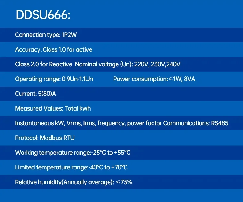 CHINT DDSU666 Модульная низковольтная DIN-рейка Продукты Однофазный измеритель DIN-рейки