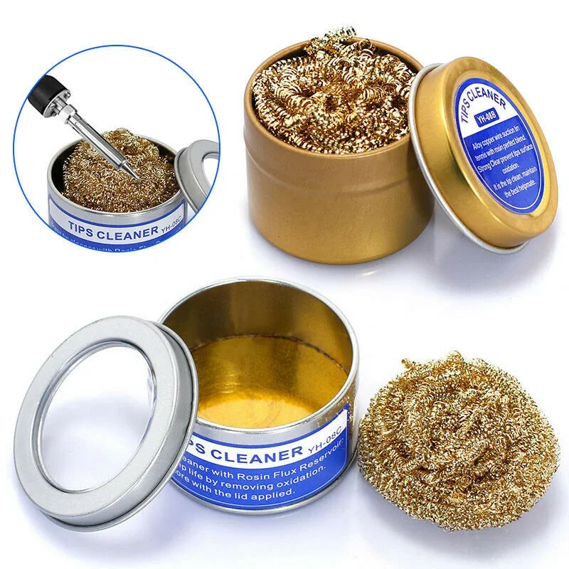 2-тип припой сварочный паяльник очиститель жала шарик из латунной проволоки с