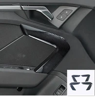 for audi a3 8y sedan sportback 2021 2022 accessories inner door armrest frame decoraiton sticker cover carbon fiber color