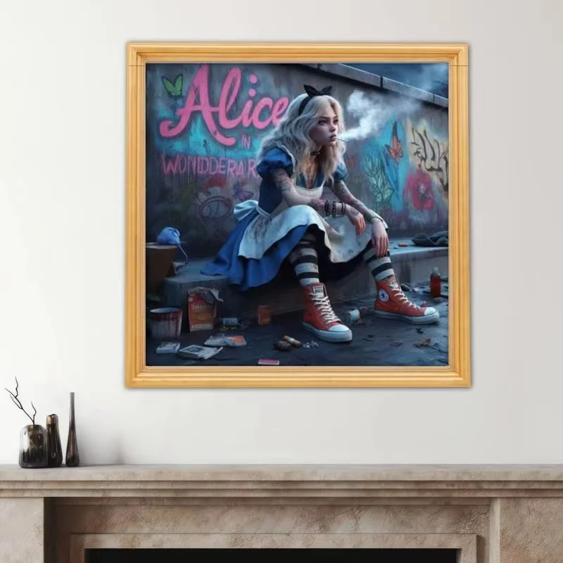 Набор Алмазной Живописи Disney 5D Алиса В Стране Чудес Кот Чешир Мультяшная Мозаика