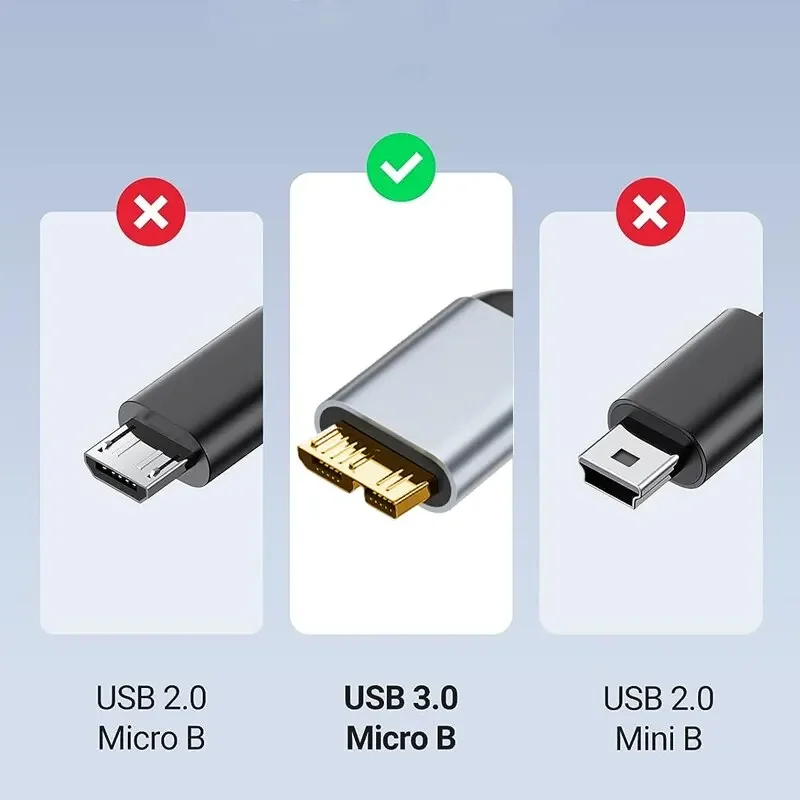 Кабель USB C — Micro B для жестких дисков и камер Идеально подходит MacBook Toshiba Canvio