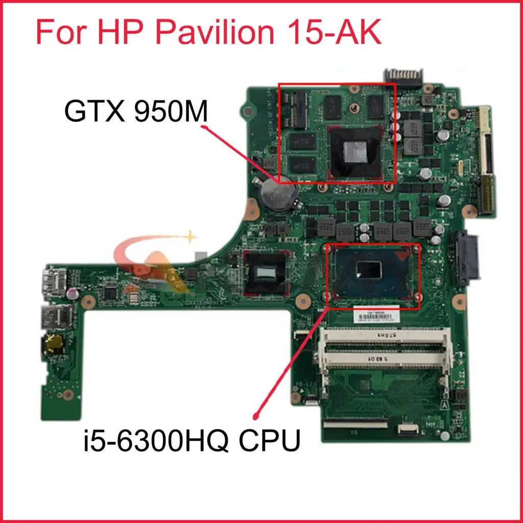 

DAX1PDMB8E0 i5-6300HQ CPU GTX950M Mainboard For HP PAVILION 15-AK DAX1PDMB8E0 Laptop Motherboard tested 100%