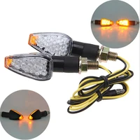 1pcs universal 12v motorcycle turn signal lamp amber light indicator 14 led
