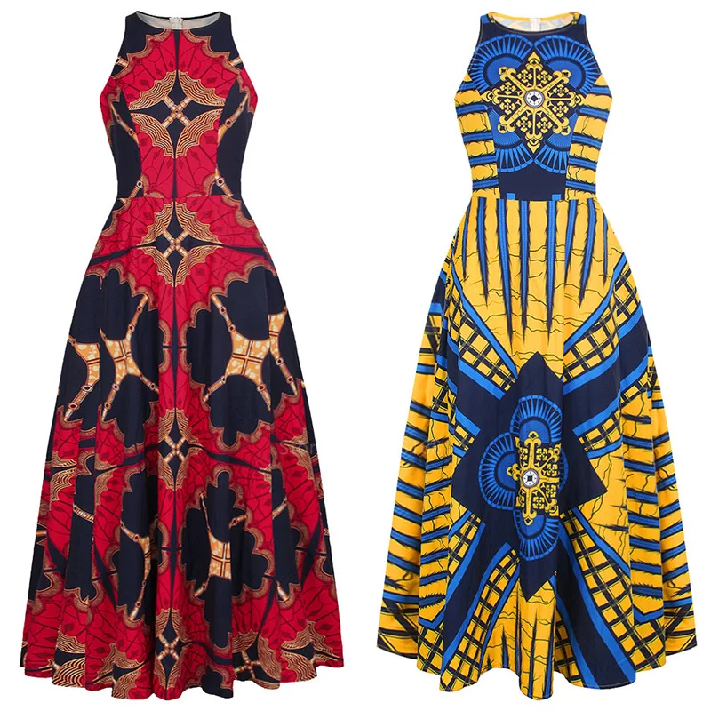 

2022 New Off Shoulder Print Party Off Shoulder Women's Sling Dress Women's Gown