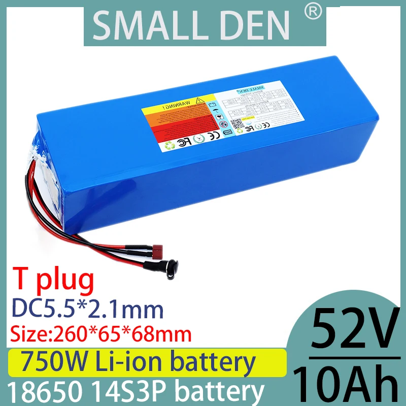 Новый литиевый аккумулятор емкостью 52 В 10 Ач со встроенным BMS высокой мощности