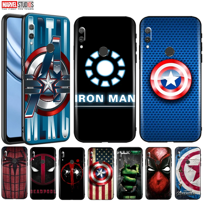 

Marvel Avengers Logo Phone Case For Huawei Y7 Pro Prime 2019 Y7a Y7p Funda Cover Marvel Avengers Comics SpiderMan Thor