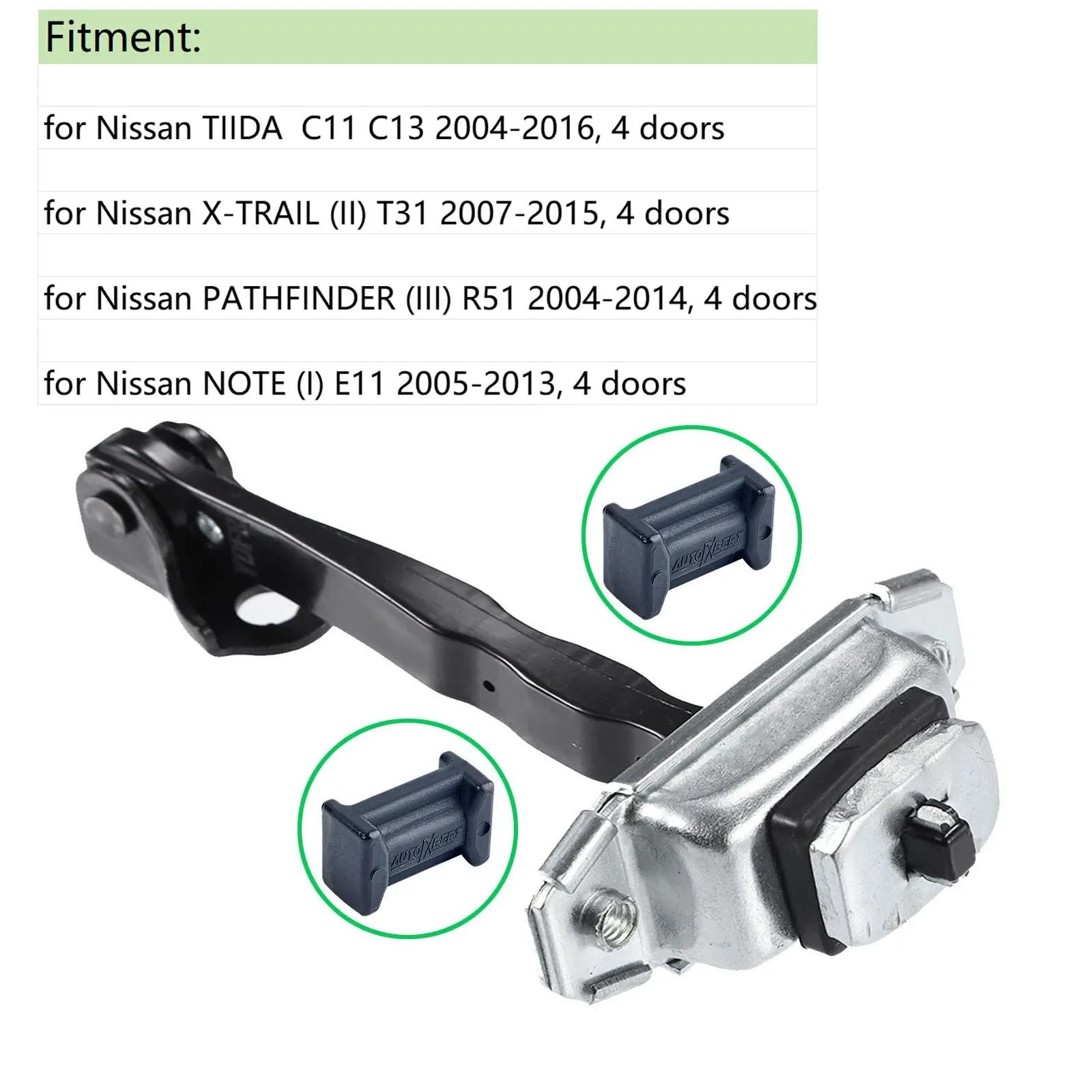 Loki J 4 шт. Ремкомплект ограничителя ремня для проверки двери автомобиля Nissan Pathfinder