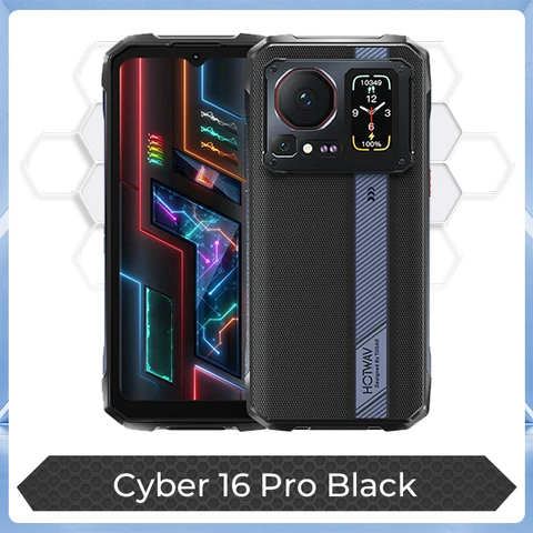 Прочный телефон HOTWAV Cyber 16 Pro G100 6, 6-дюймовый FHD + 120 Гц Дисплей 108 МП Мобильный телефон Android 15 8 ГБ 512 ГБ 6280 мАч 33 Вт Мобильный телефон