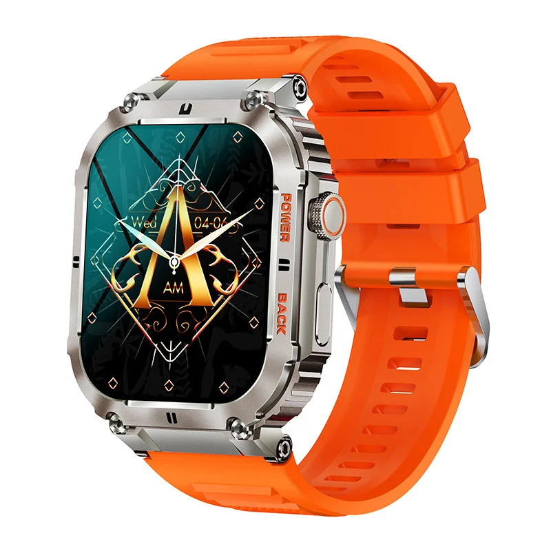 

2023 100M Waterproof Military Smartwatch Ultra for Men Bluetooth Call 2.0 inch HD Display Health Monitorning Rugged Smart Watch