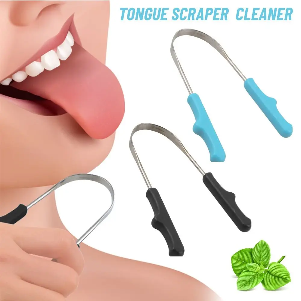 

Fashion Toothbrushes Fresh Breath Bad Breath Care Stainless Steel Tongue Scraper Cleaner Oral Hygiene Dental Cleaning