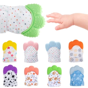 Imported 1PC Baby Silicone Teether Mittens Oral Care Teething Gloves Boys Girls Baby Nursing Mitten Newborn I