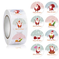 500 pcsroll 8 design patterns santa claus holiday stickers stickers