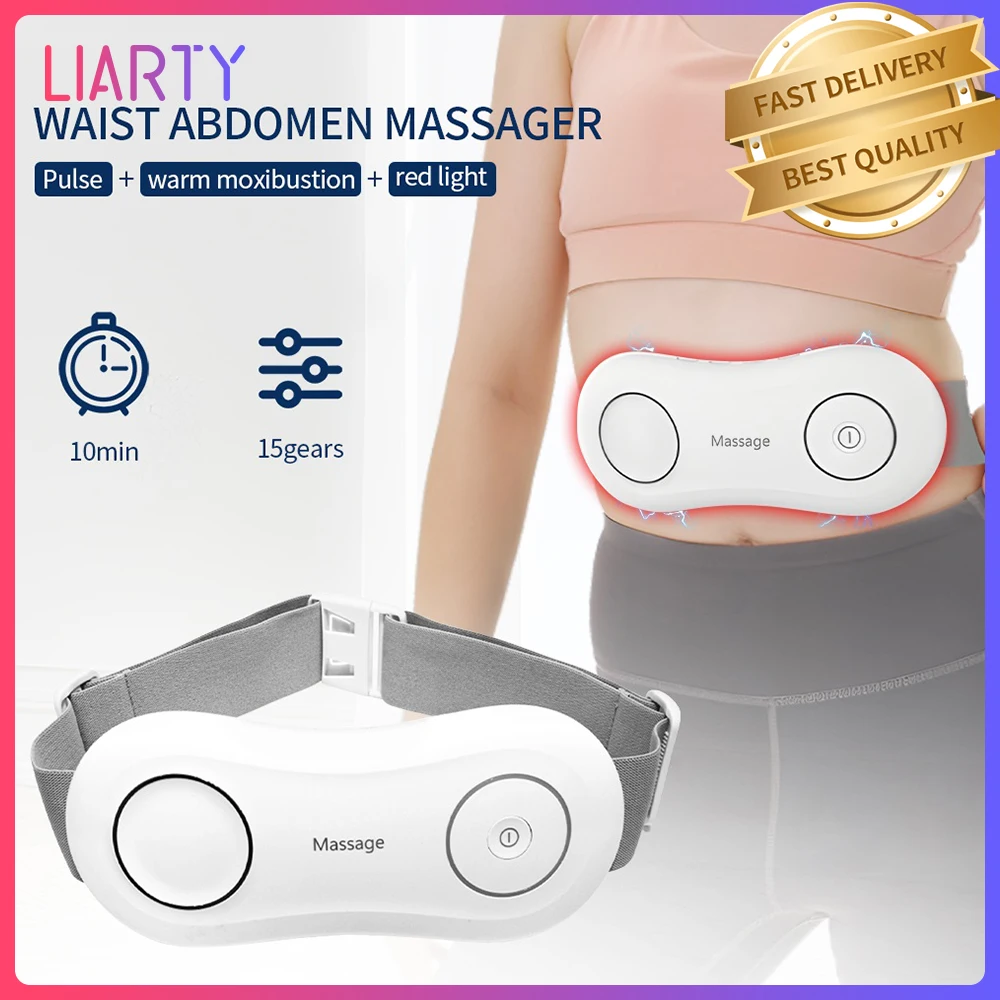 

Waist Abdomen Massager EMS Pulse Red Light Hot Compress Relieve Menstrual Pain with Warm Moxibustion Treatment Belt Healthy Care