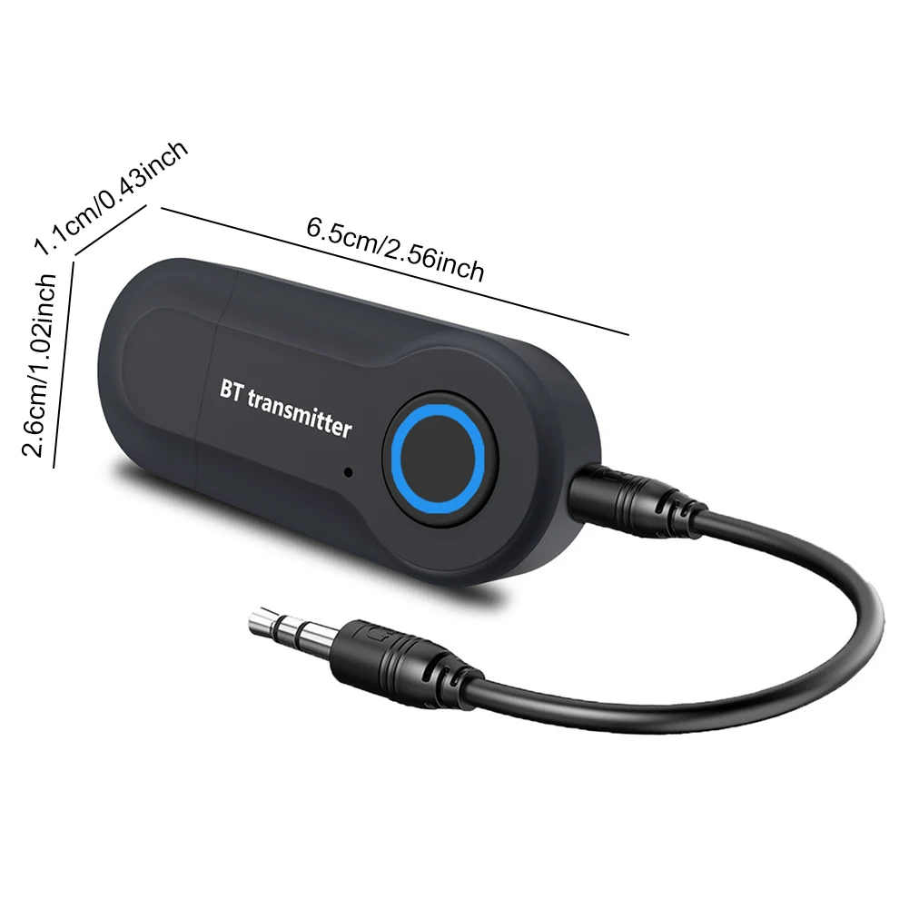 Беспроводной аудиоадаптер Bluetooth-совместимый передатчик 4.2 разъем 5 мм