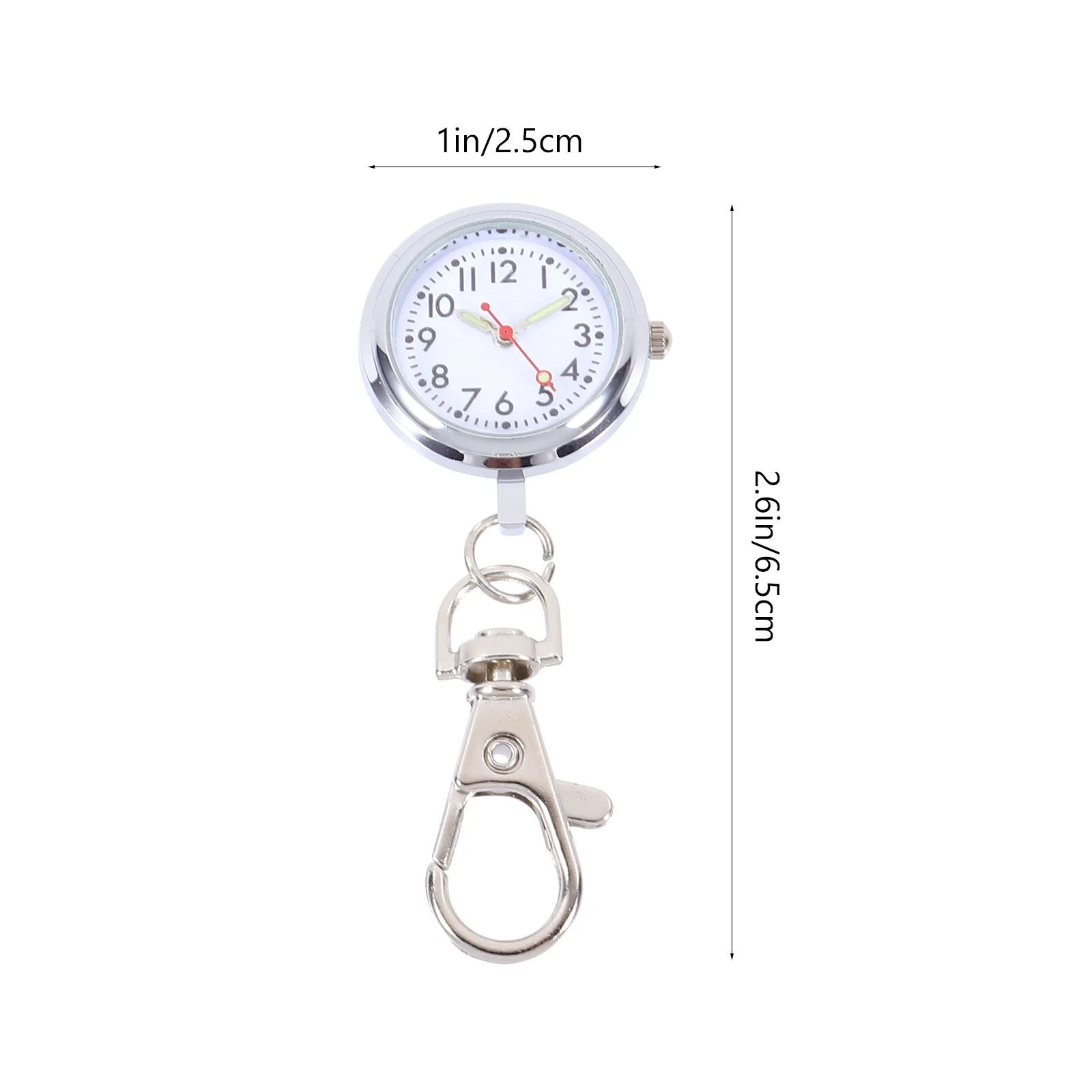 Nurse Table Mens Keychains Keyring Buckle Quartz Keychain Clip Pendant Strap Material: Alloy Child