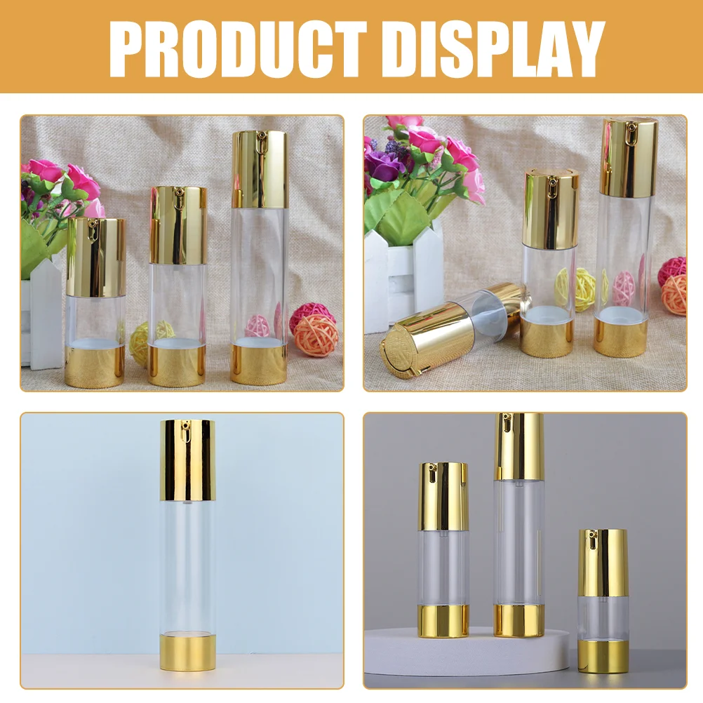 Бутылка для крема насос-дозатор вакуумный лосьон дорожные бутылки туалетных