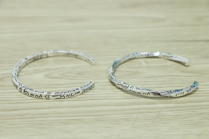 Женский браслет в стиле хип-хоп из серебра 925 пробы