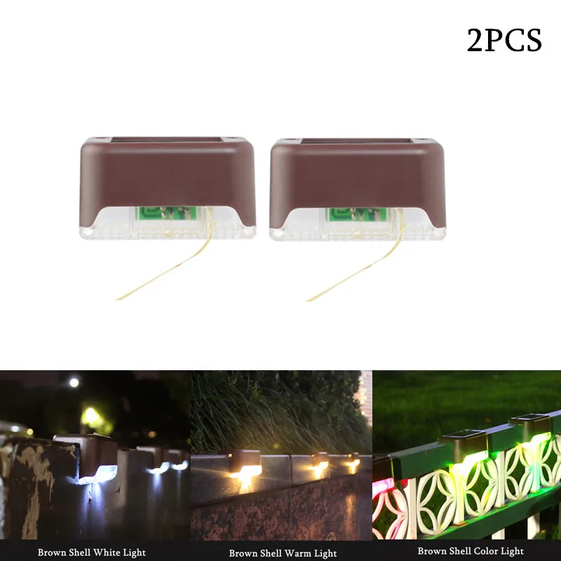 

Гирлянда садовая на солнечной батарее, водонепроницаемый Светодиодный настенный уличный светильник IP65 для внутреннего двора, забора, лестницы, 2 шт.