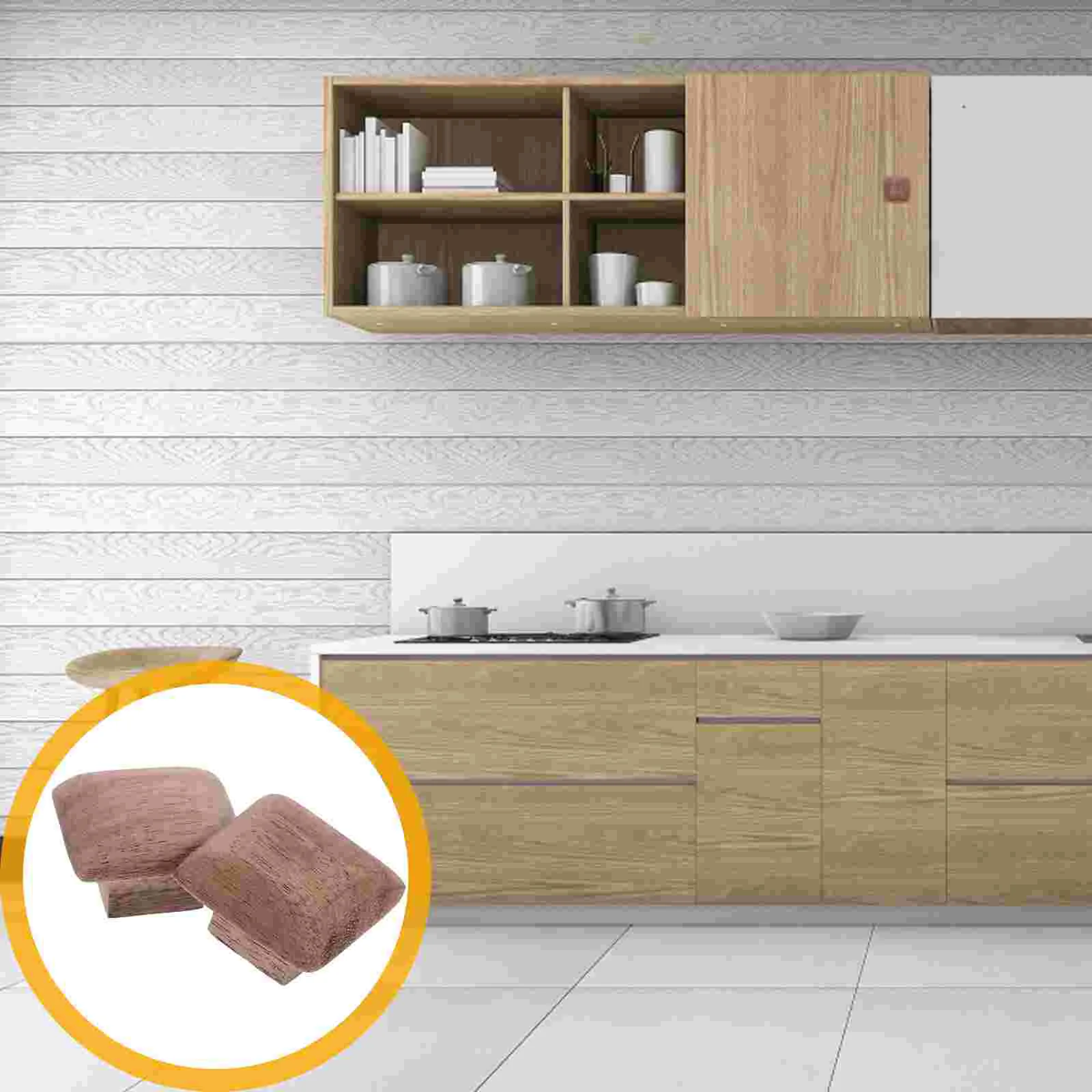 

Knobs Knob Door Handle Drawer Wooden Cabinetkitchen Cupboard Wood Handles Wardrobesquare Dresser Stain Cabinetsself Stick