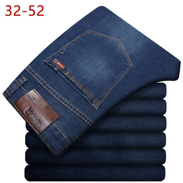 

Plus Size Mens Jeans Classic Straight Baggy Male Jeans New Summer Thin Casual Loose Fit Denim Pants King Size Trouser Overalls