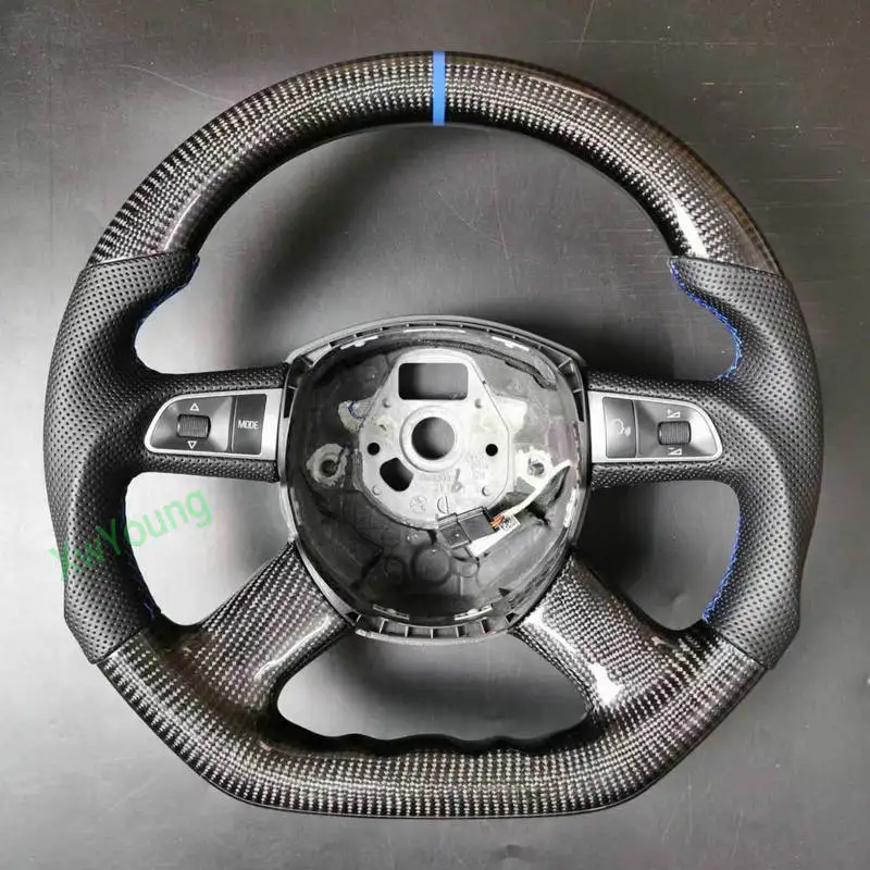 Для Audi A3 A4L A5 A6L A7 Q5 Q7 100% натуральное углеродное волокно Автомобильное рулевое