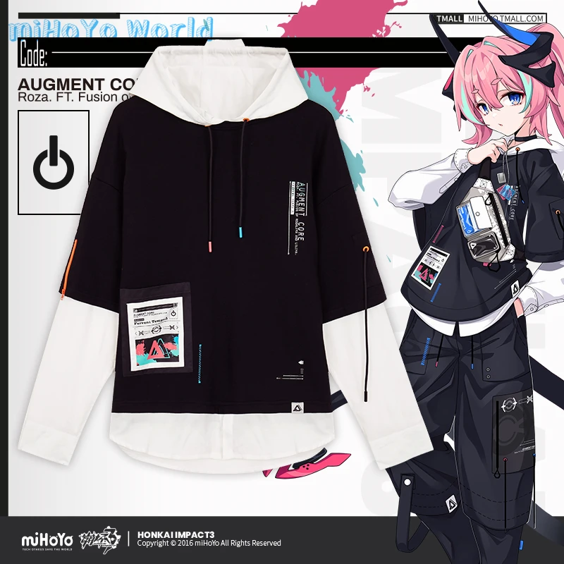 

Официальное пальто MiHoYo Honkai Impact 3 для косплея, фанатический блюз, двойные Свободные толстовки, топ для игры, унисекс, подарки на день рождения и Рождество