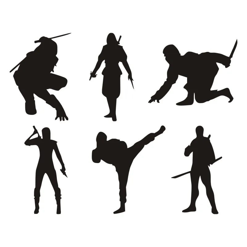 Автомобильная наклейка кунг-фу Боевые искусства ниндзя убийца меч нож на