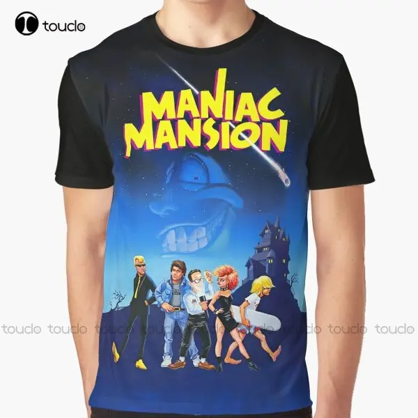

Day Of The Tentacle - Maniac Mansion (High Contrast) Graphic T-Shirt Digital Printing Tee Shirts Streetwear Xxs-5Xl New Popular