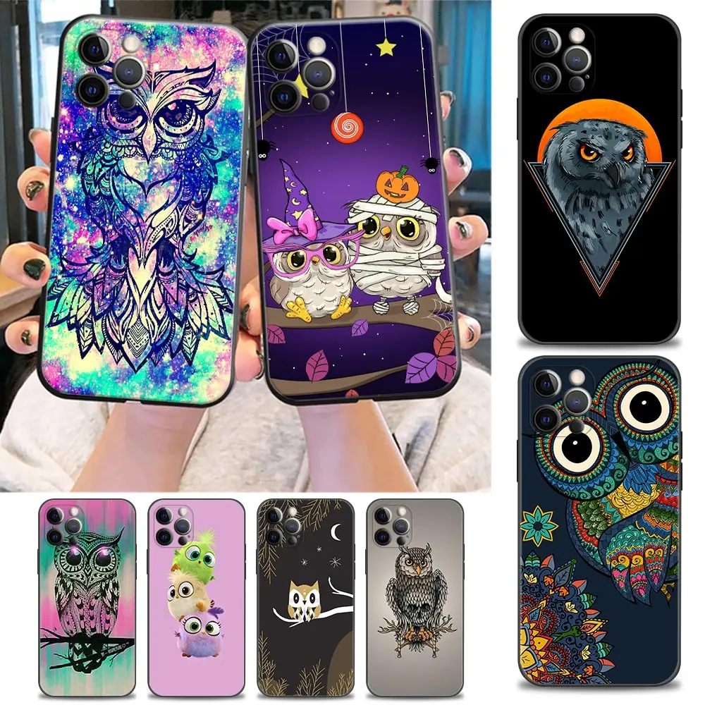 

Cute Owl Cartoon Phone Case for iPhone 11 12 13 Pro Max 7 8 SE XR XS Max 5 5s 6 6s Plus case Cover