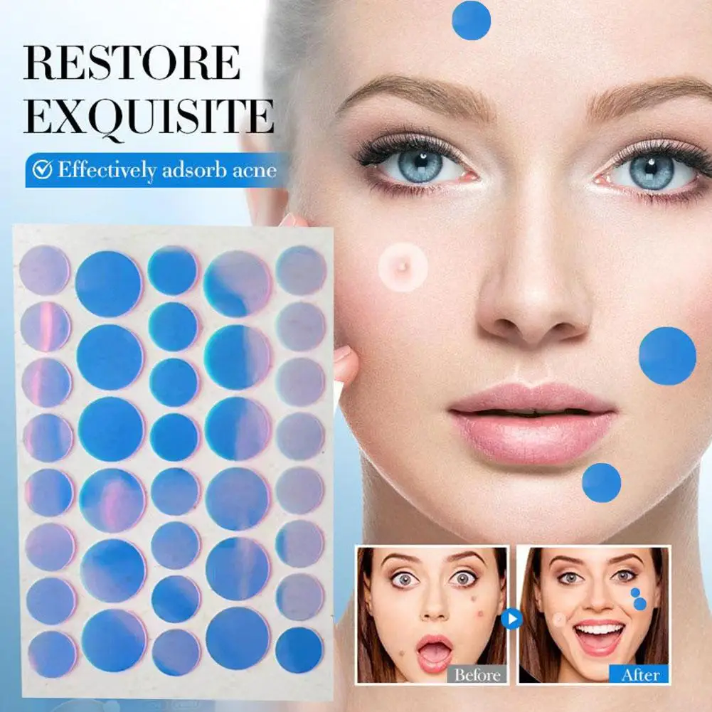 Лазерные Круглые патчи для прыщиков красочные Гидроколлоидные милые Zit наклейка