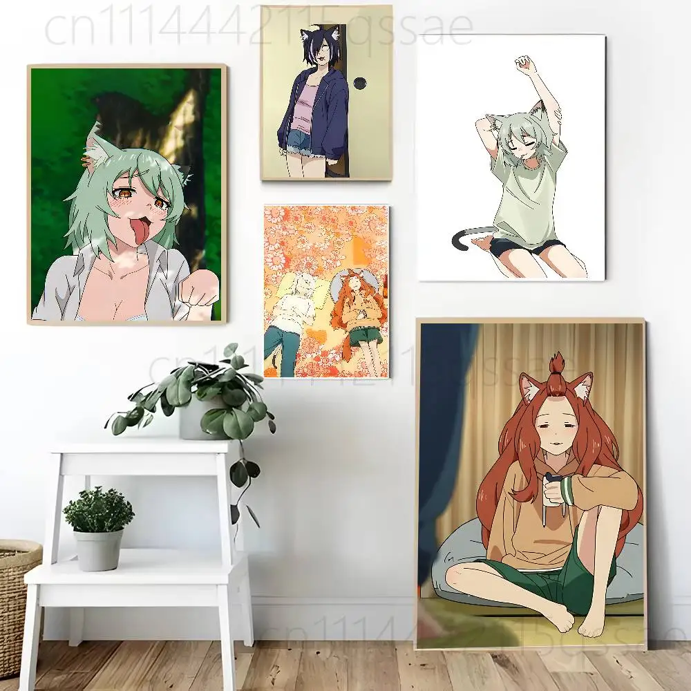Фото Аниме-постеры Y-Yani N-Neko для спальни, гостиной, холщовые картины, настенный декор, украшение для дома №1