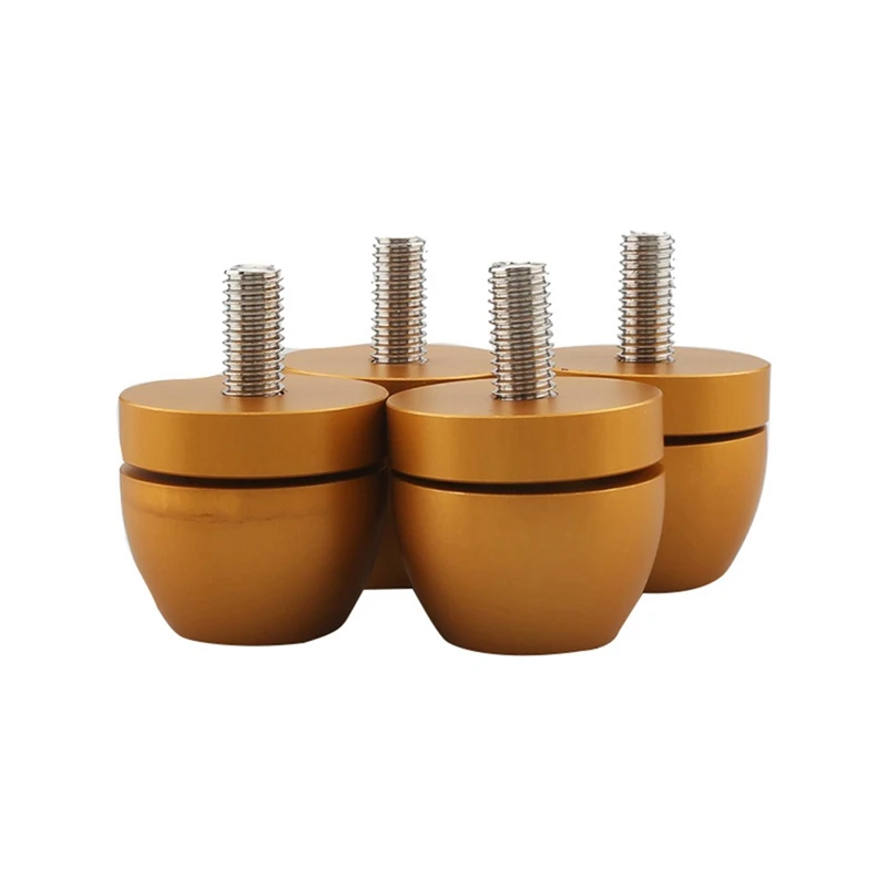 

4 шт., алюминиевые противоударные подставки для динамиков